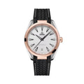 Seamaster Aqua Terra 150M Steel and Sedna™ Gold 41mm - Silver on Rubber Strap
