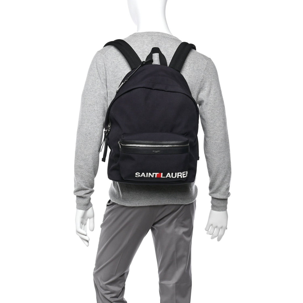 Canvas Logo City Backpack Black