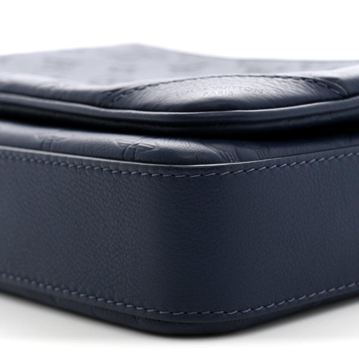 Calfskin Monogram Shadow Trio Messenger Navy