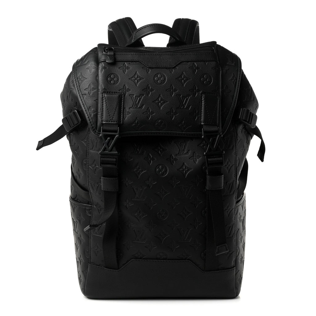 Calfskin Monogram Shadow Getaway Backpack Black