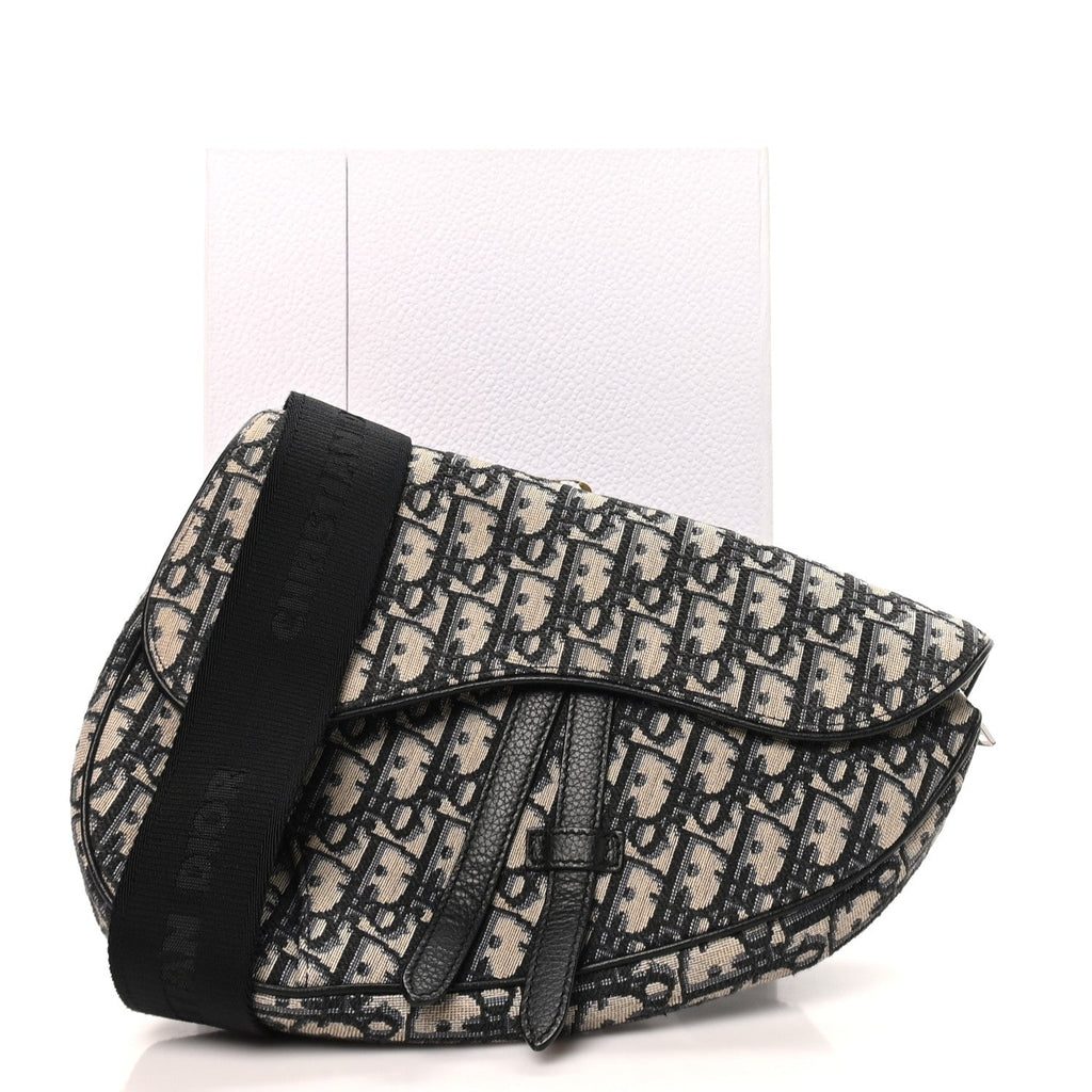 Oblique Mens Saddle Bag Blue