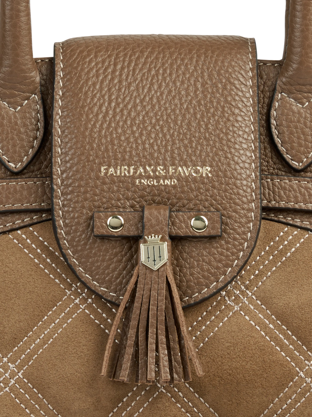 Mini Windsor - Quilted Tan Suede