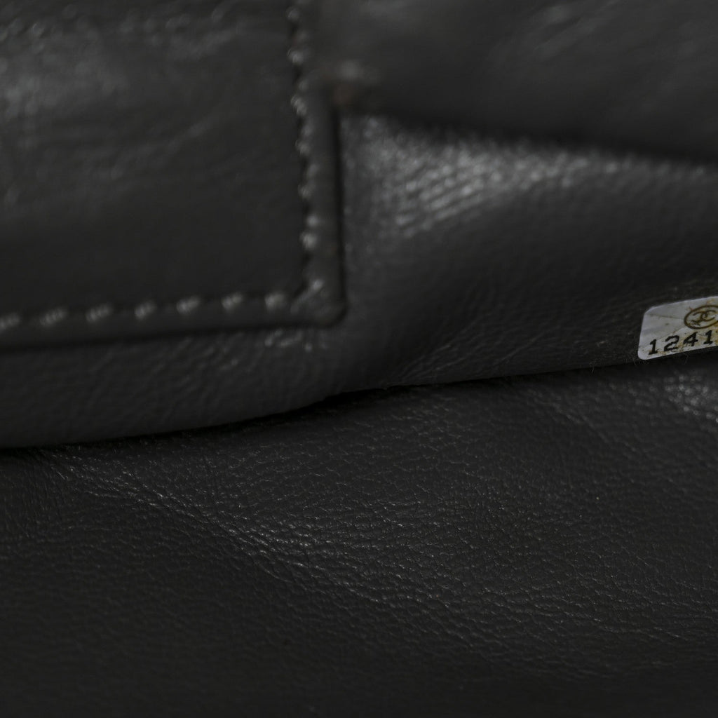 Aged Calfskin Quilted Large Reissue Camera Case Grey