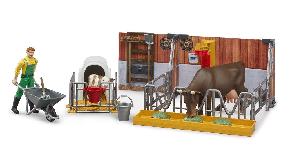 Bruder 62611 bworld Cow and Calf Stable with Farmer 12.10.3