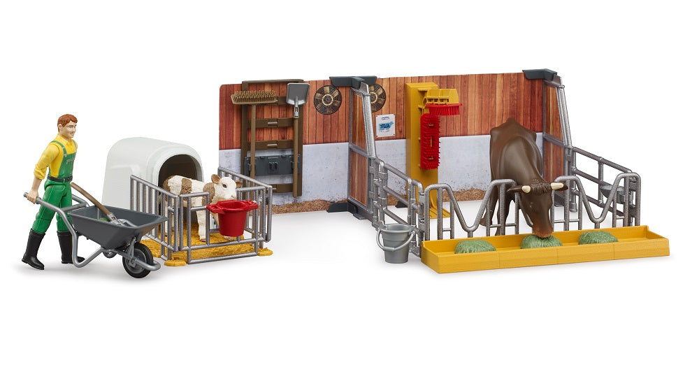 Bruder 62611 bworld Cow and Calf Stable with Farmer 12.10.3