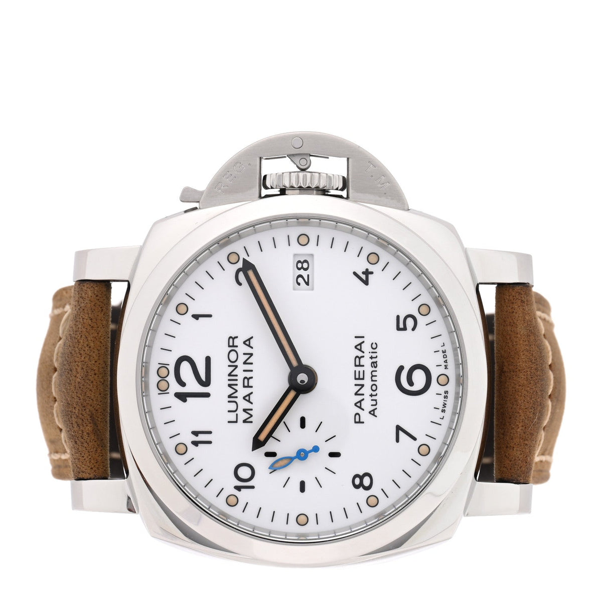 Stainless Steel Calfskin 42mm Luminor Marina 1950 3 Days Automatic Watch White PAM01523