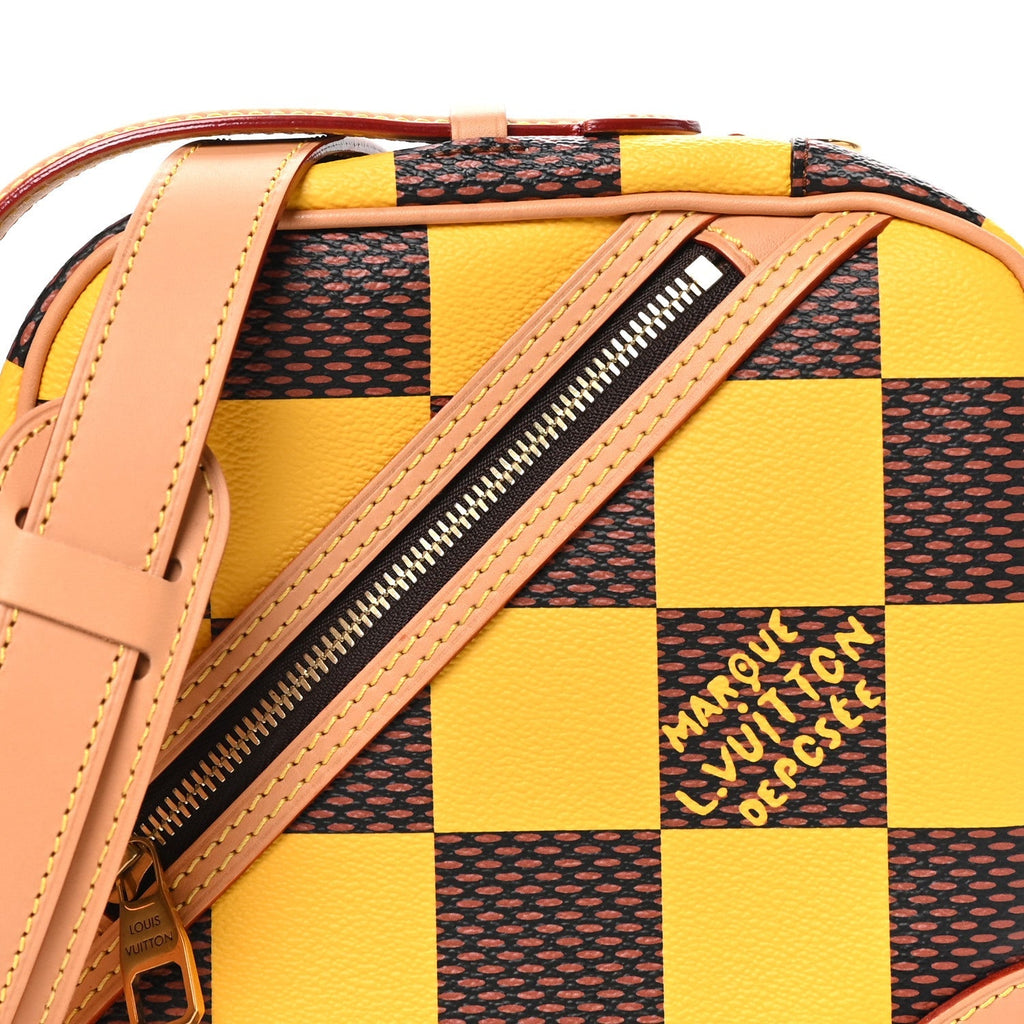 Damier Pop Chess Messenger Jaune Mat
