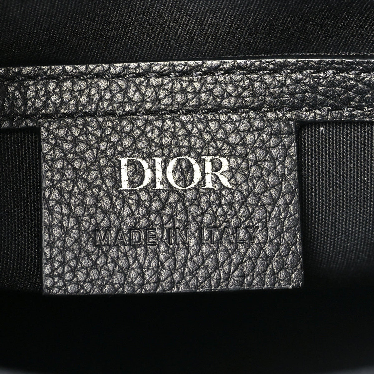 Oblique Jacquard Grained Calfskin Mini Saddle Messenger Bag With Flap Black