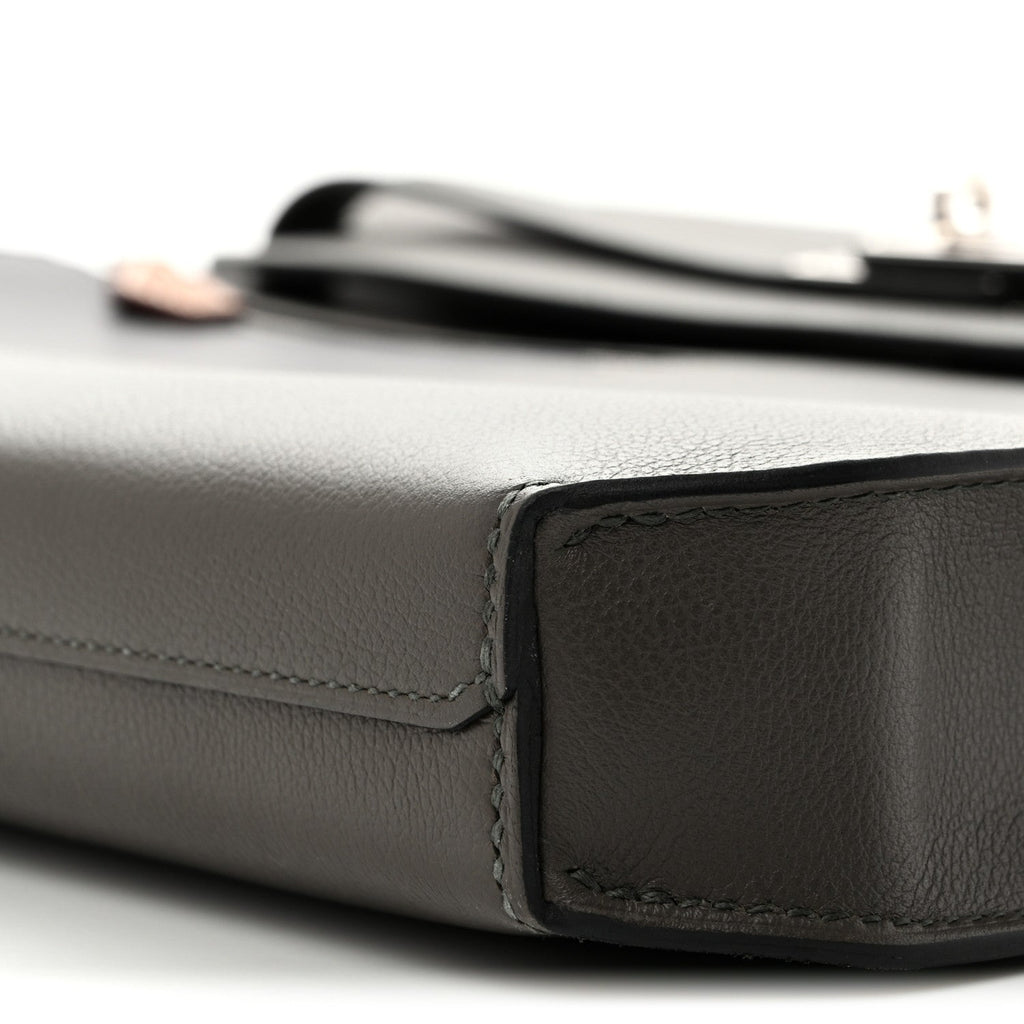 Evercolor Evergrain Barenia Kelly Depeches 36 Briefcase Vert De Gris Black Fauve