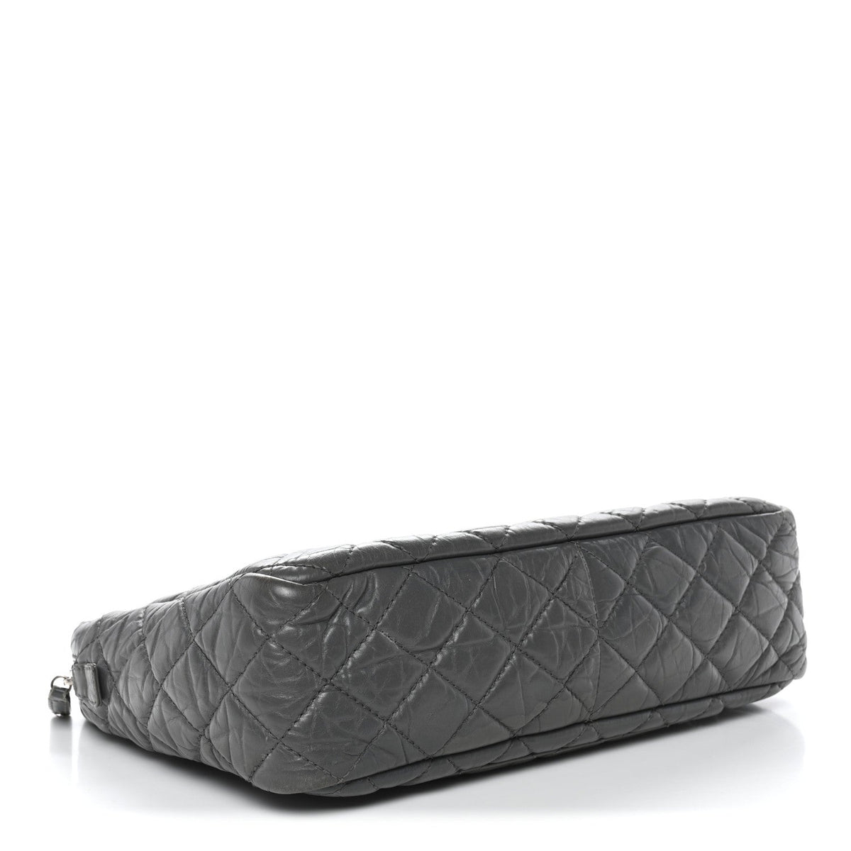 Aged Calfskin Quilted Large Reissue Camera Case Grey
