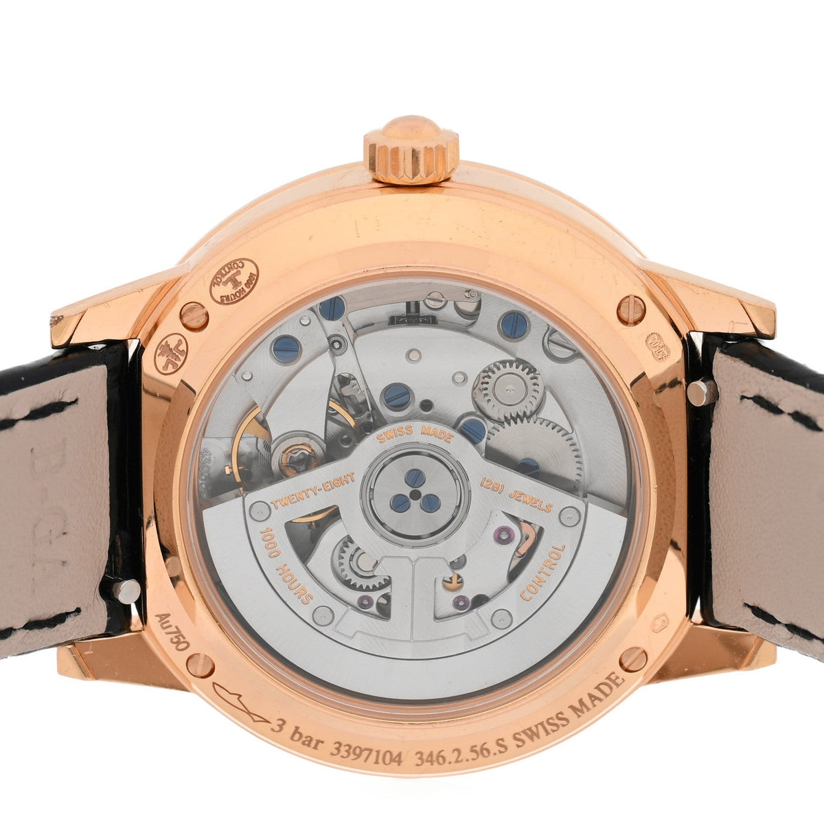 18K Rose Gold Alligator Diamond Bezel 29mm Rendez-Vous Night And Day Automatic Watch 346.2.56.S