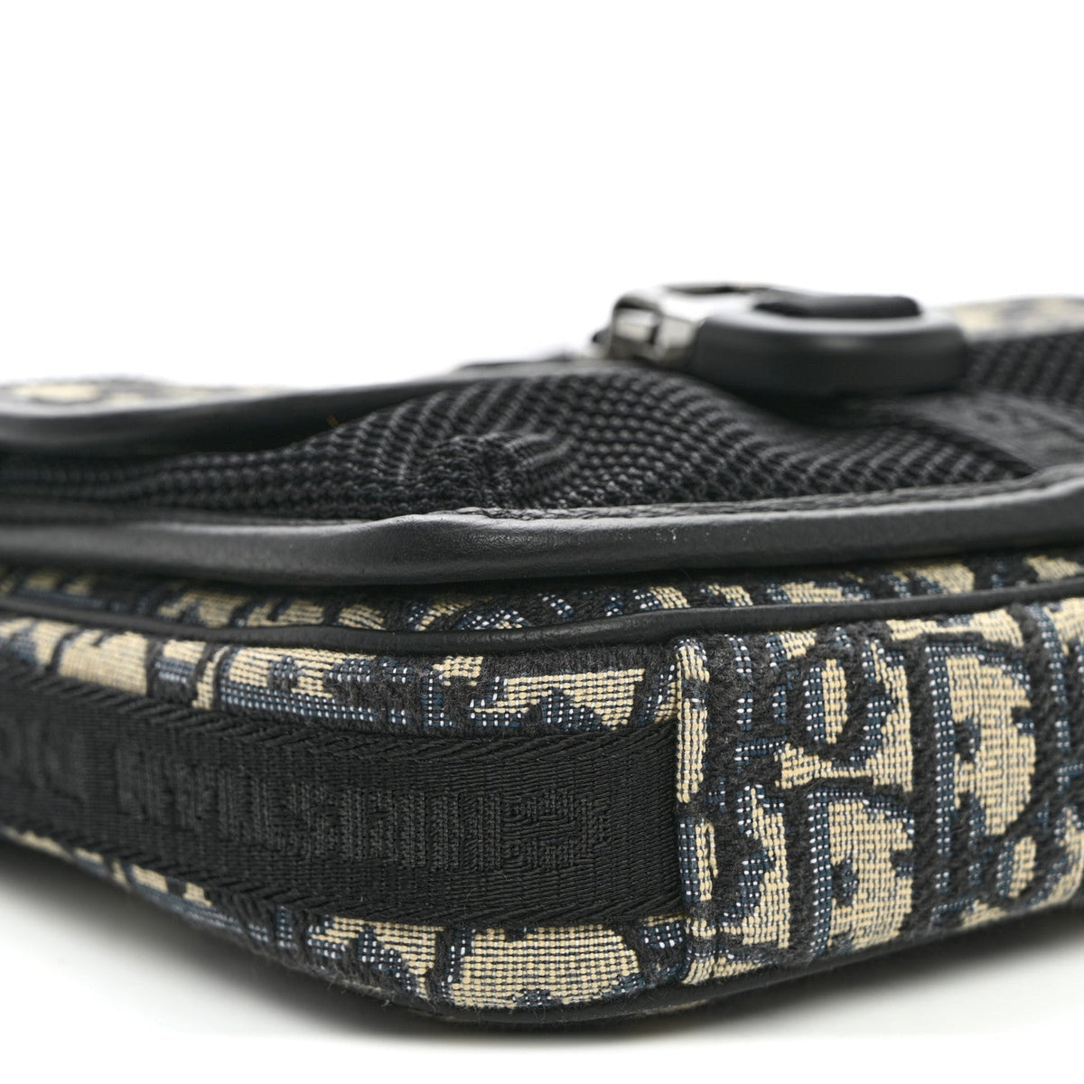 Oblique Jacquard Dior 8 Pouch With Strap Blue Black