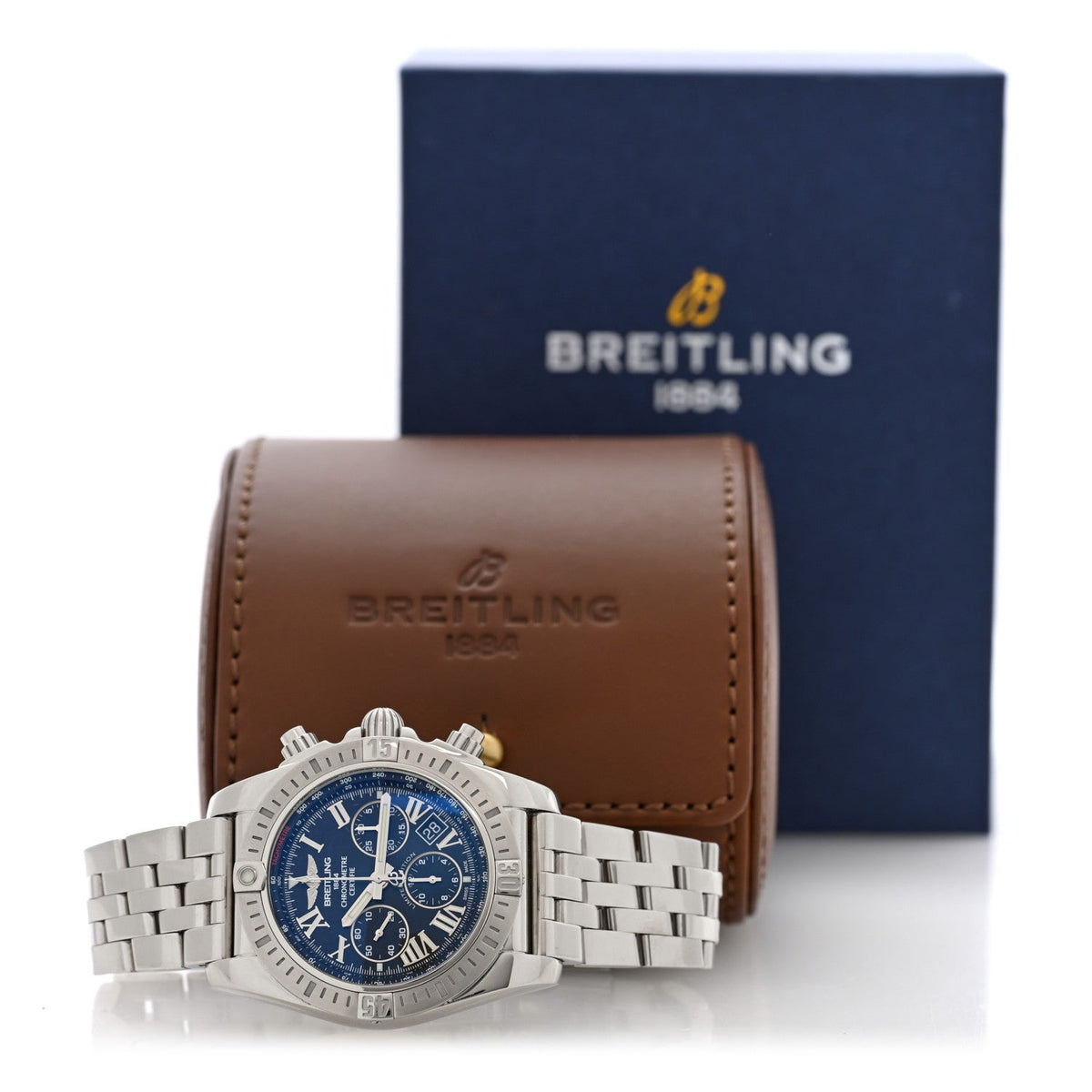 Stainless Steel 44mm Chronomat Airborne Automatic Watch Black AB0115