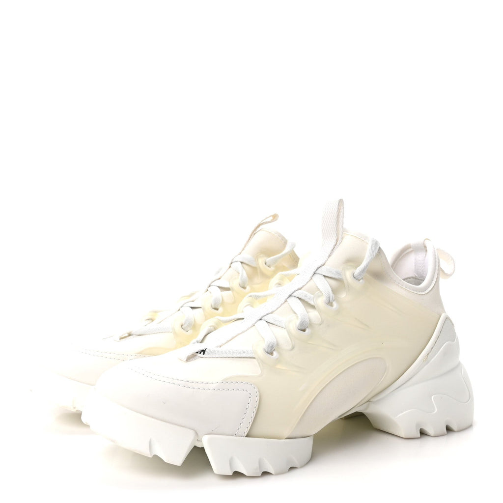 Technical Fabric Rubber Womens D-Connect Sneakers 37 White