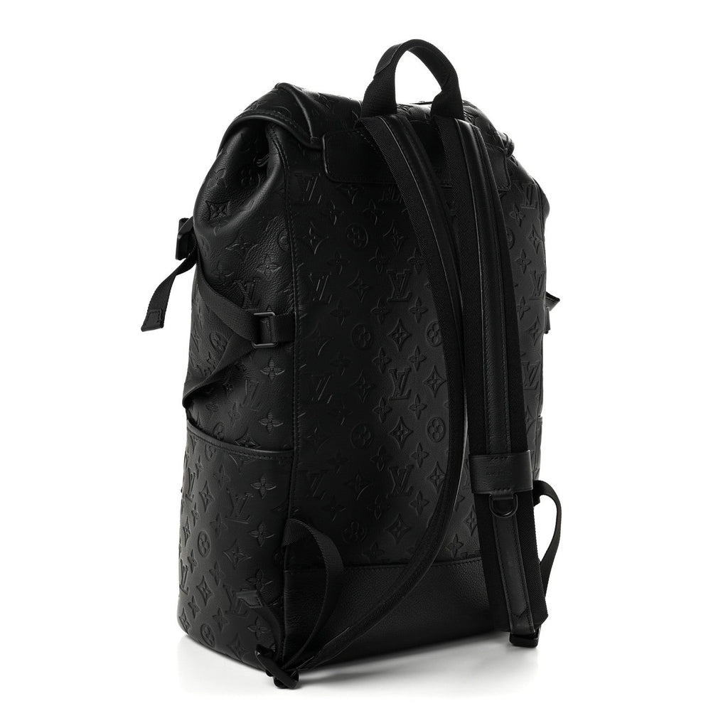 Calfskin Monogram Shadow Getaway Backpack Black