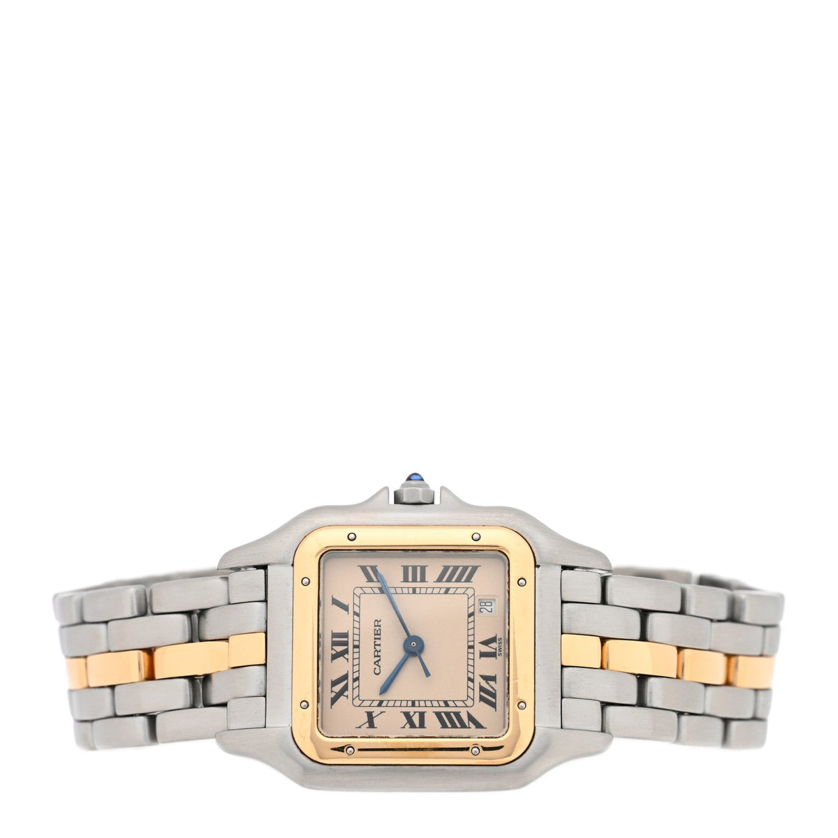 Stainless Steel 18K Yellow Gold 27mm Panthere Quartz Watch