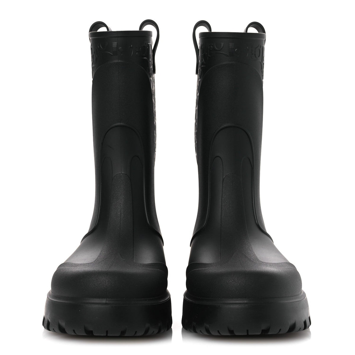 Rubber Oblique Mens Garden Rain Boots 43 Black