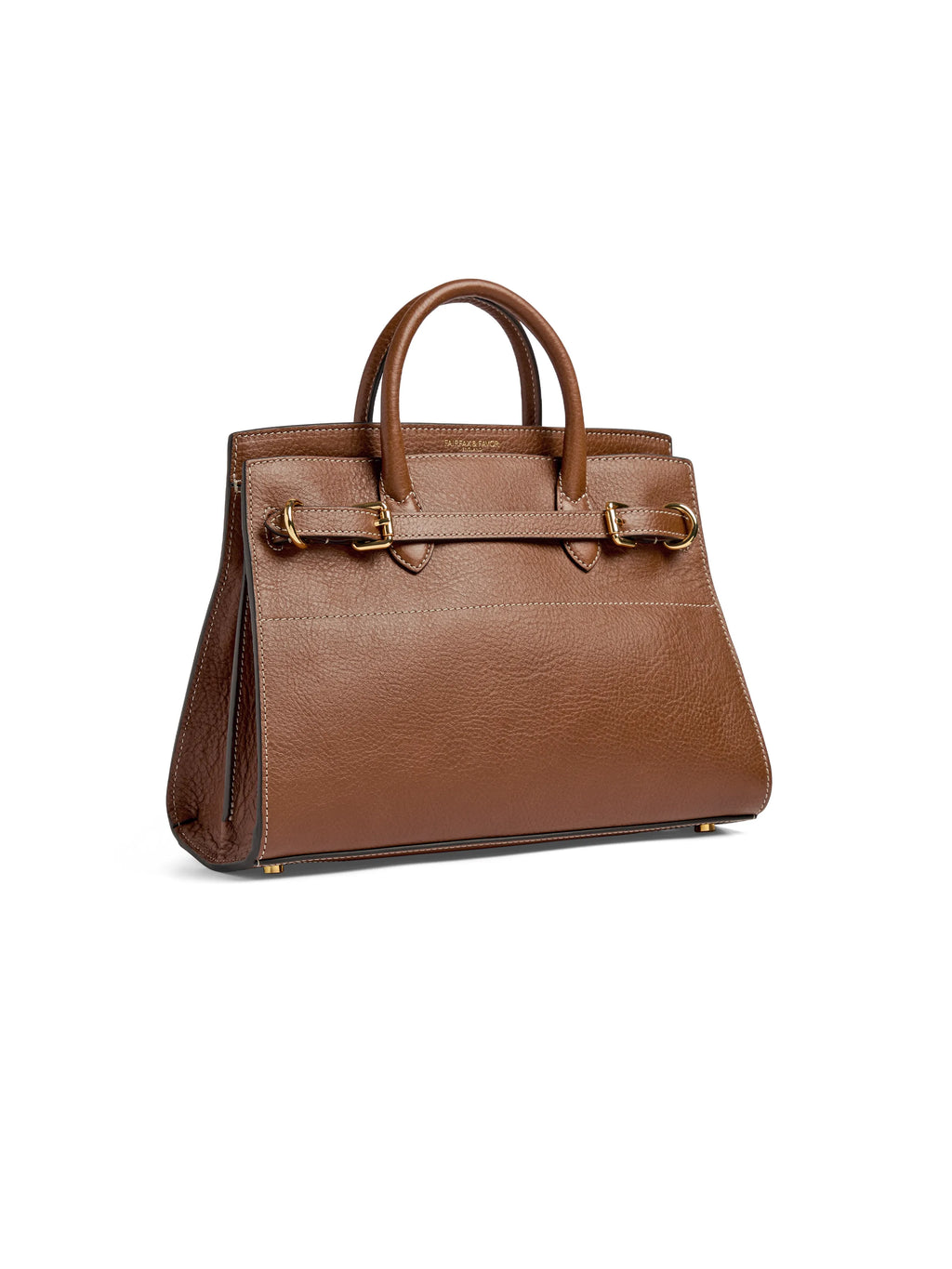 Town & Country Collection - Top Handle Bag - Tan Pebbled Leather