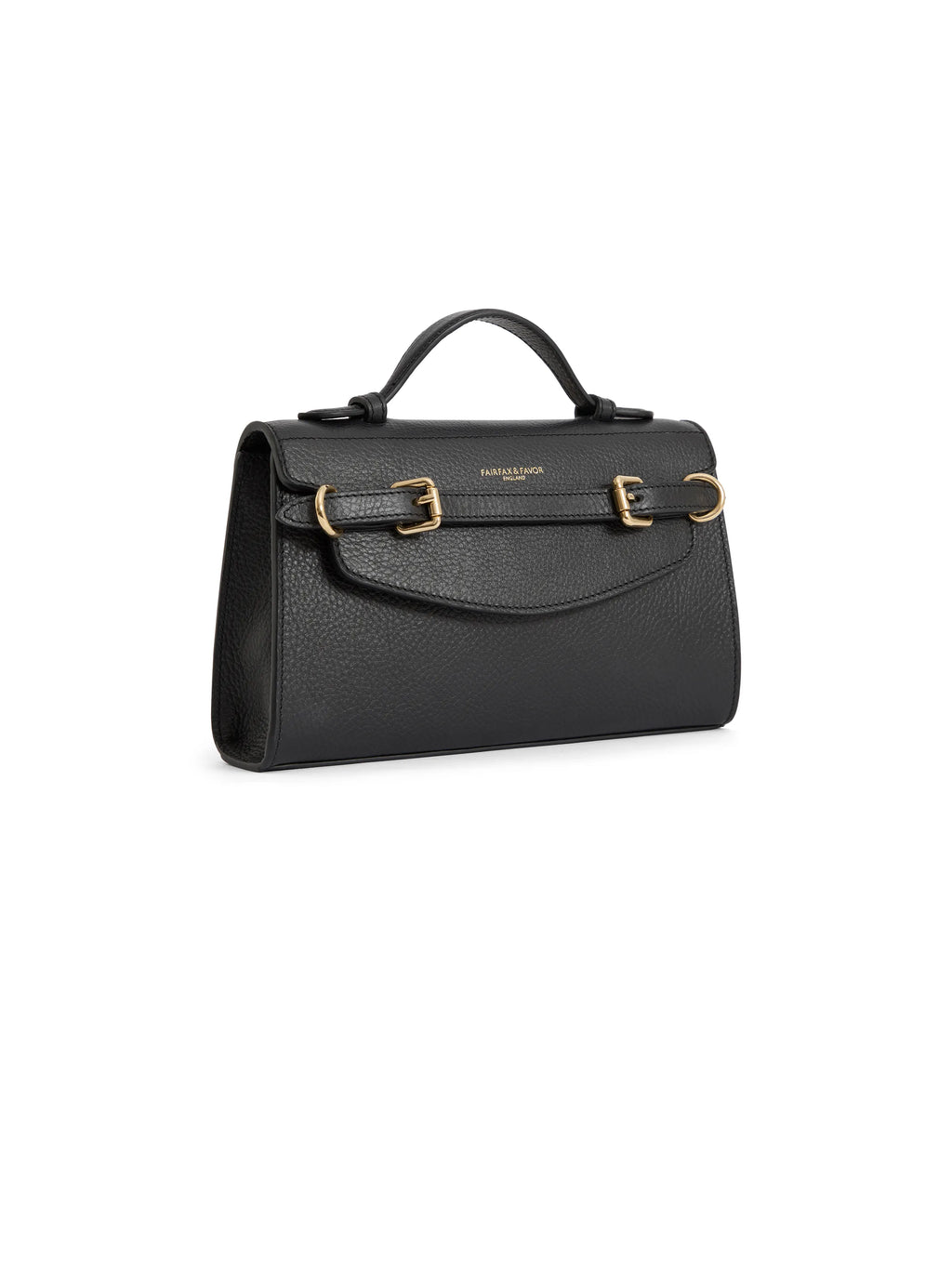 Town & Country - Clutch Bag - Black Pebbled Leather