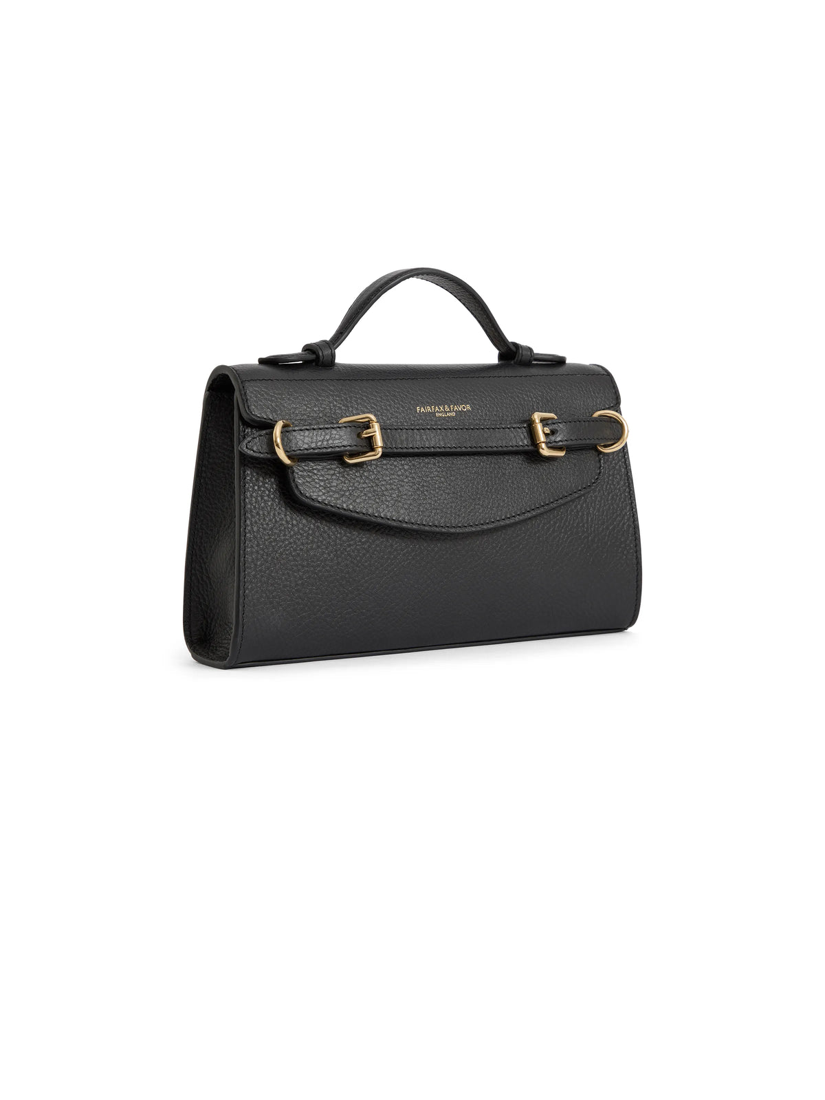 Town & Country - Clutch Bag - Black Pebbled Leather