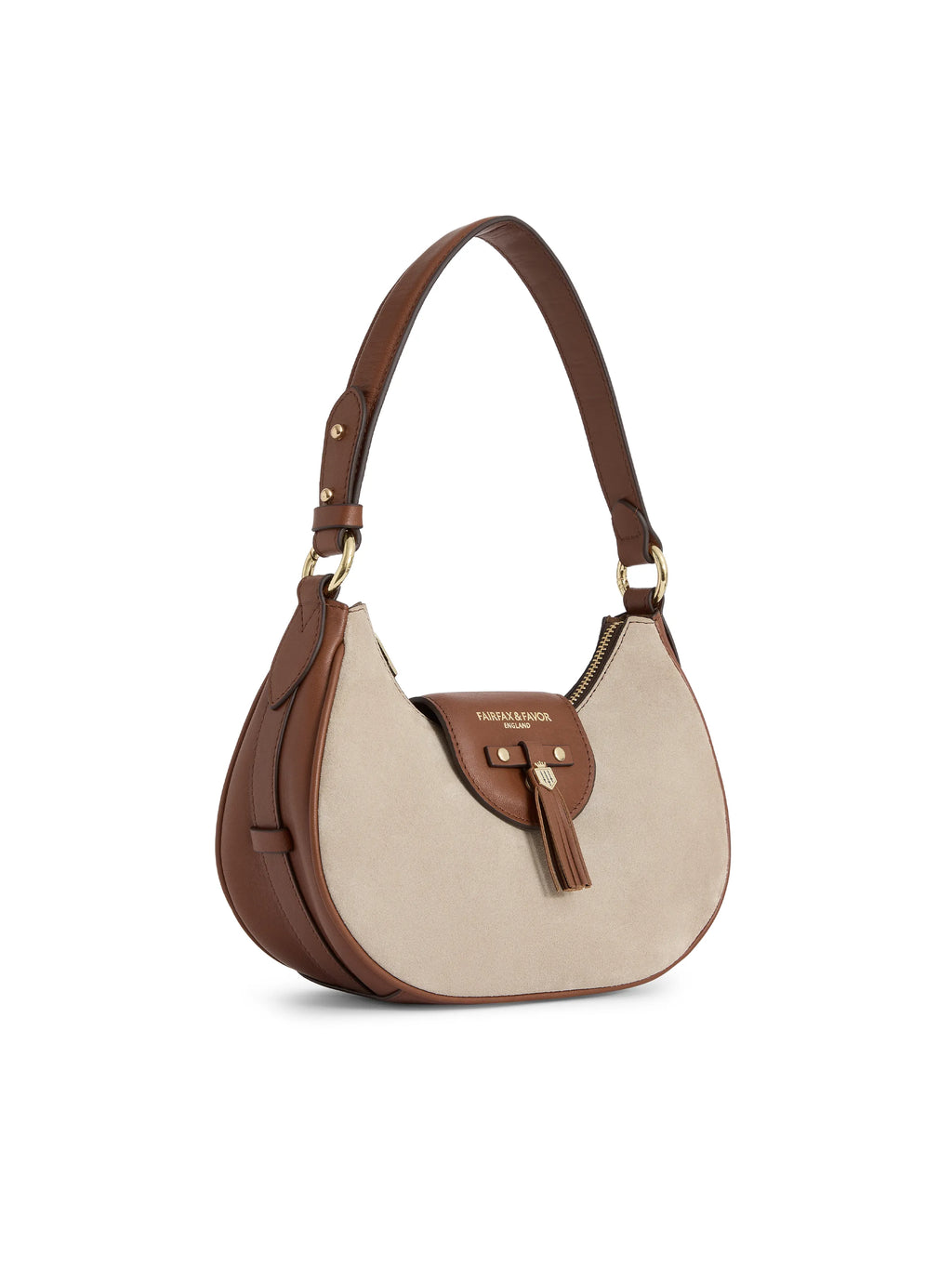 Windsor Shoulder Bag - Tan & Stone Leather