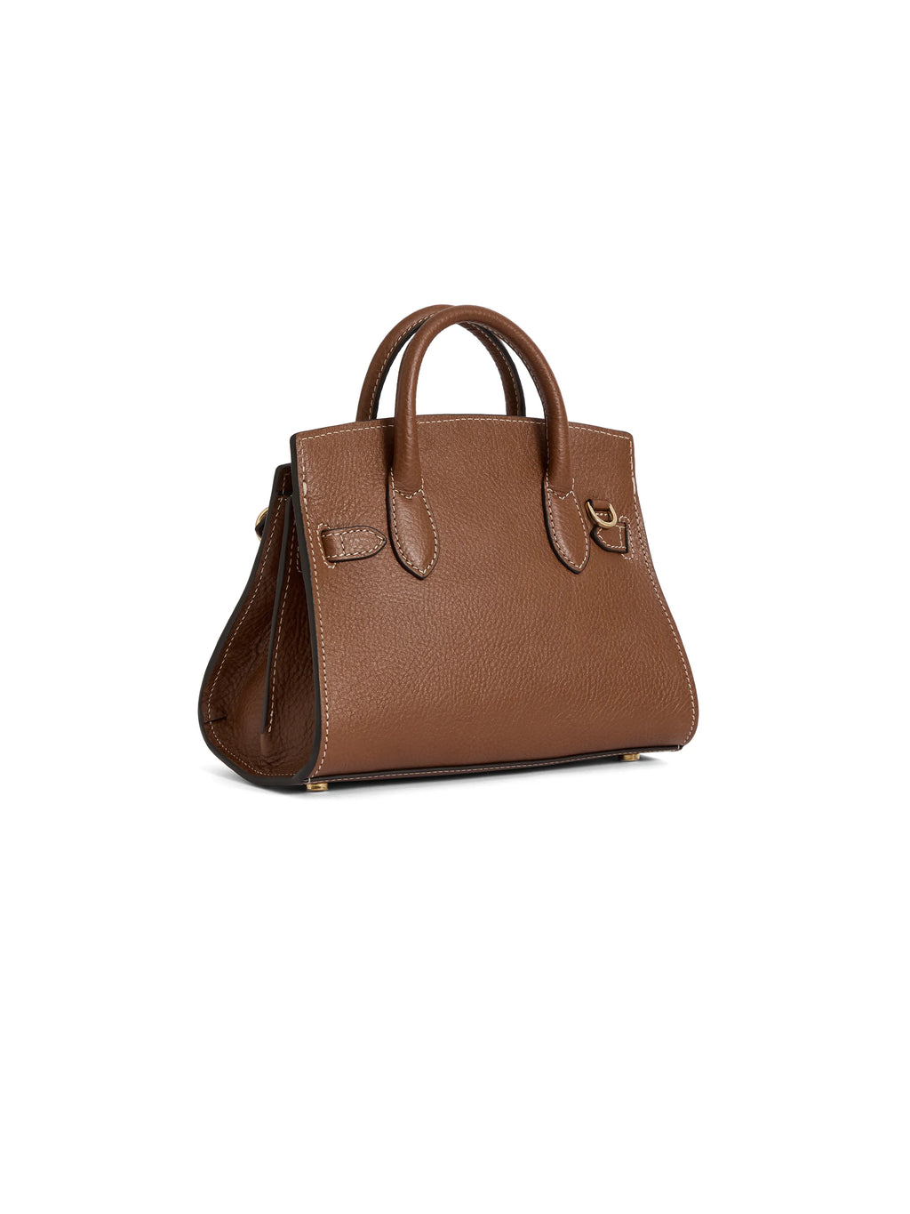 Town & Country - Micro Top Handle Bag - Tan Pebbled Leather