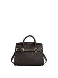 Town & Country Collection - Micro Top Handle Bag - Choc Pebbled Leather