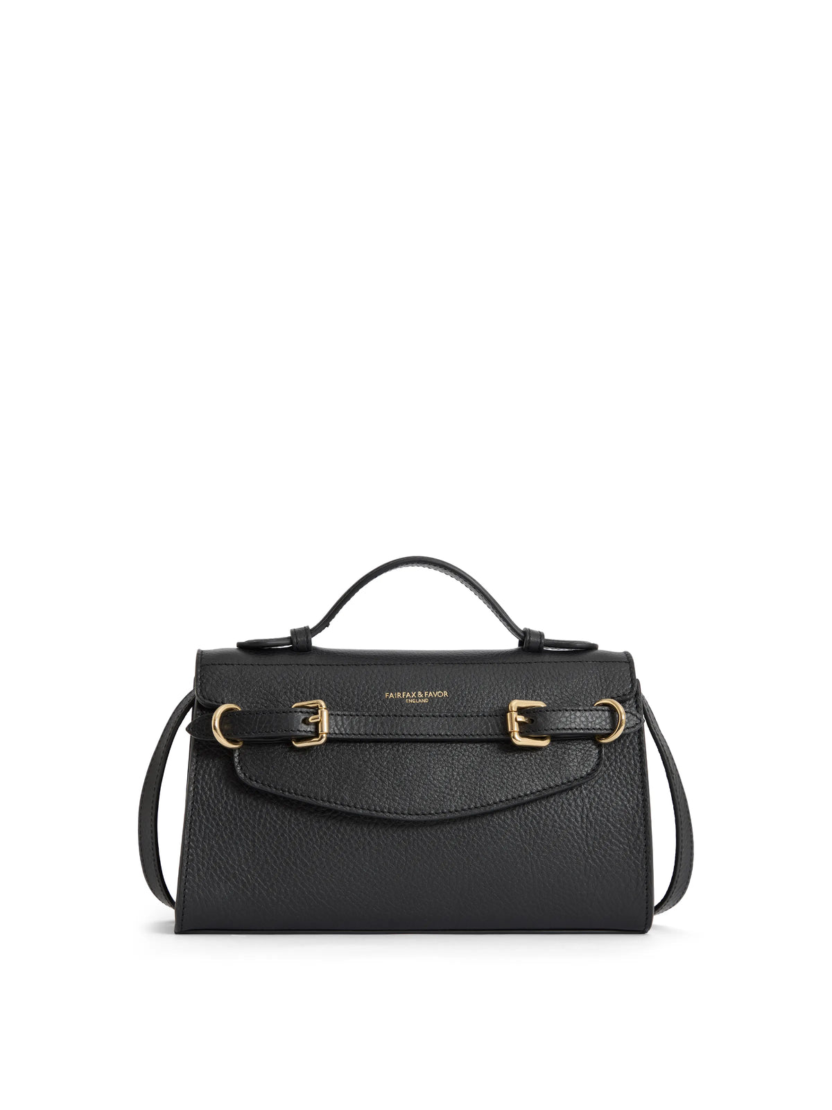 Town & Country - Clutch Bag - Black Pebbled Leather