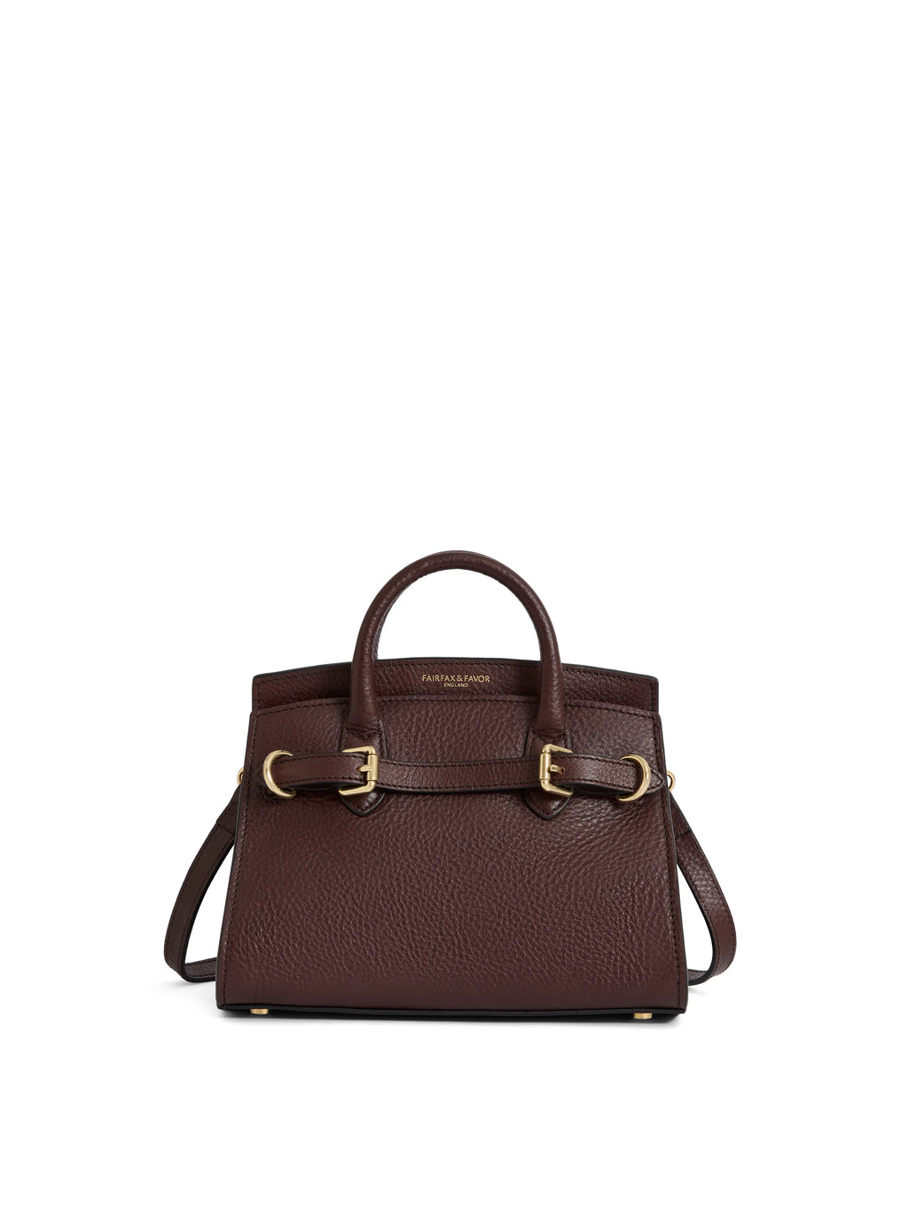 Town & Country - Micro Top Handle Bag - Burgundy Pebbled Leather