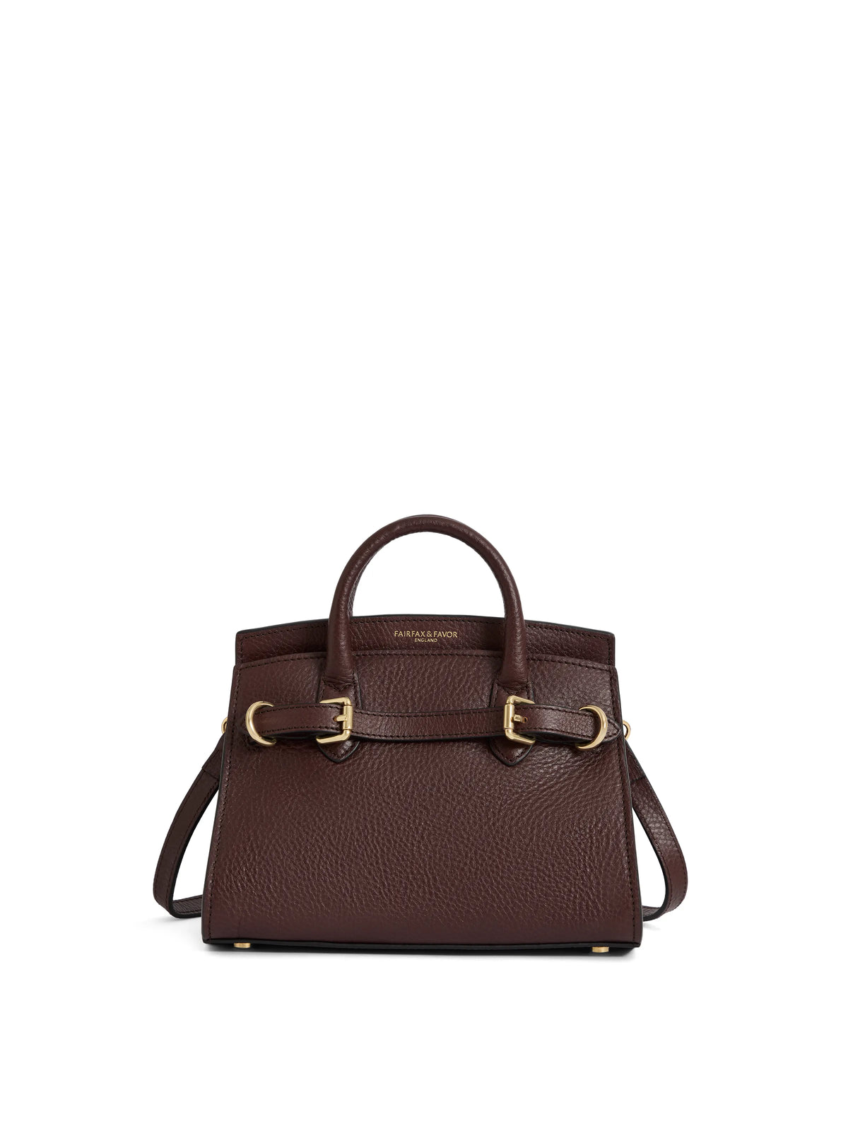 Town & Country - Micro Top Handle Bag - Burgundy Pebbled Leather