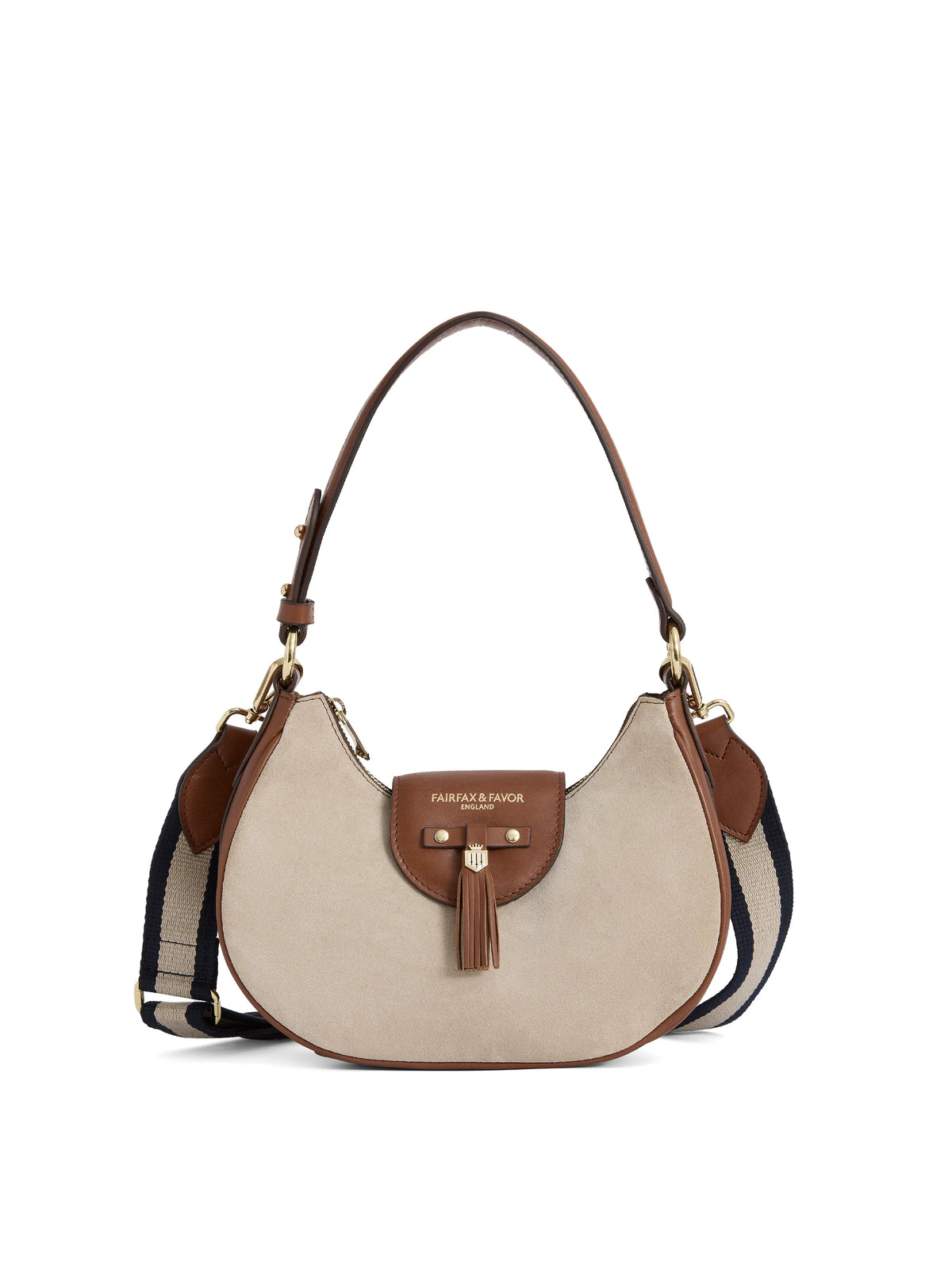 Windsor Shoulder Bag - Tan & Stone Leather
