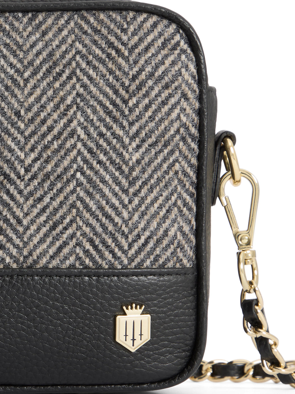 Finsbury - Herringbone Black Leather