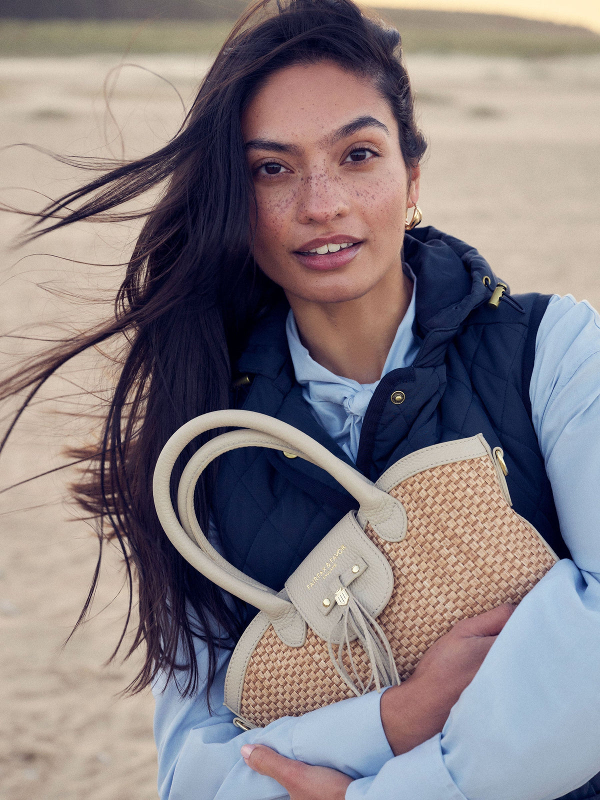 Mini Windsor Basket Bag - Stone Leather