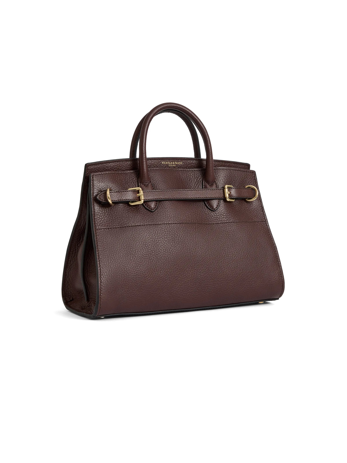 Town & Country - Top Handle Bag - Burgundy Pebbled Leather