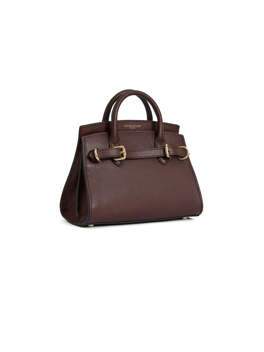 Town & Country - Micro Top Handle Bag - Burgundy Pebbled Leather