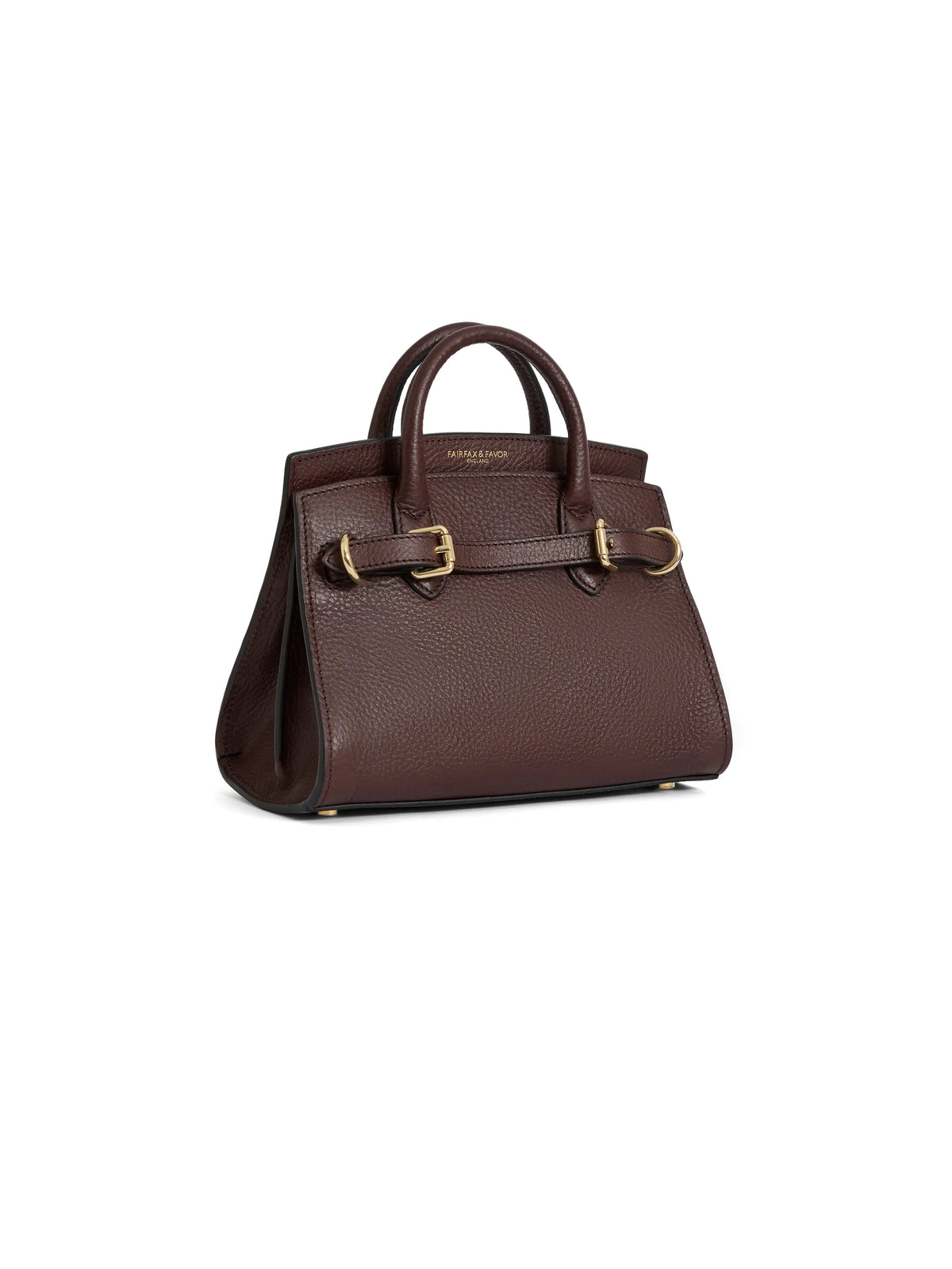 Town & Country - Micro Top Handle Bag - Burgundy Pebbled Leather