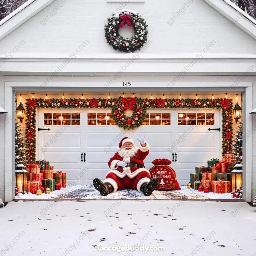 Jolly Stopover | Christmas Garage Door Cover