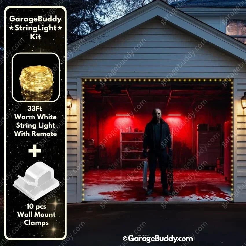 Masked Slasher | Halloween Garage Door Cover