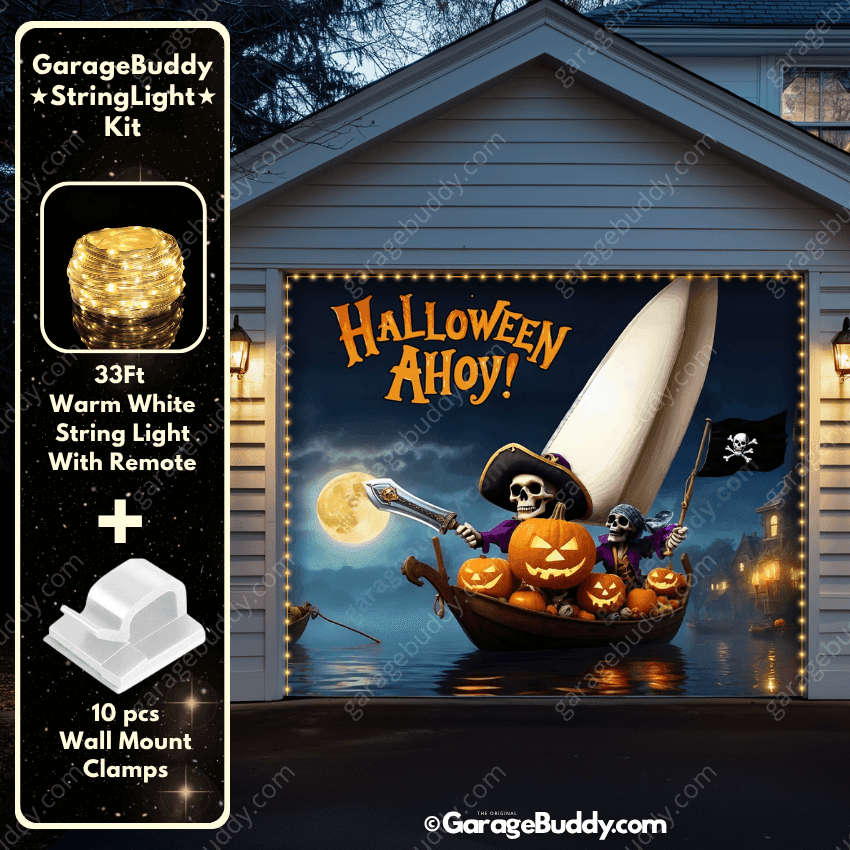 Pumpkin Pirates (Glow) | Halloween Garage Door Cover