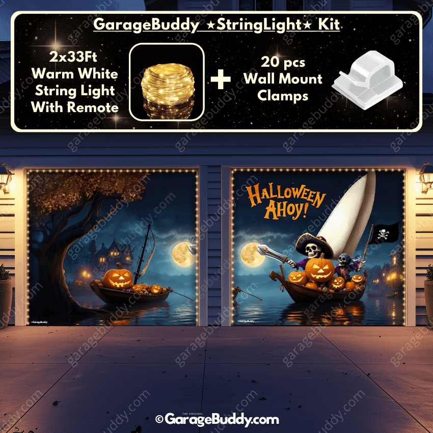 Pumpkin Pirates (Glow) | Halloween Garage Door Cover