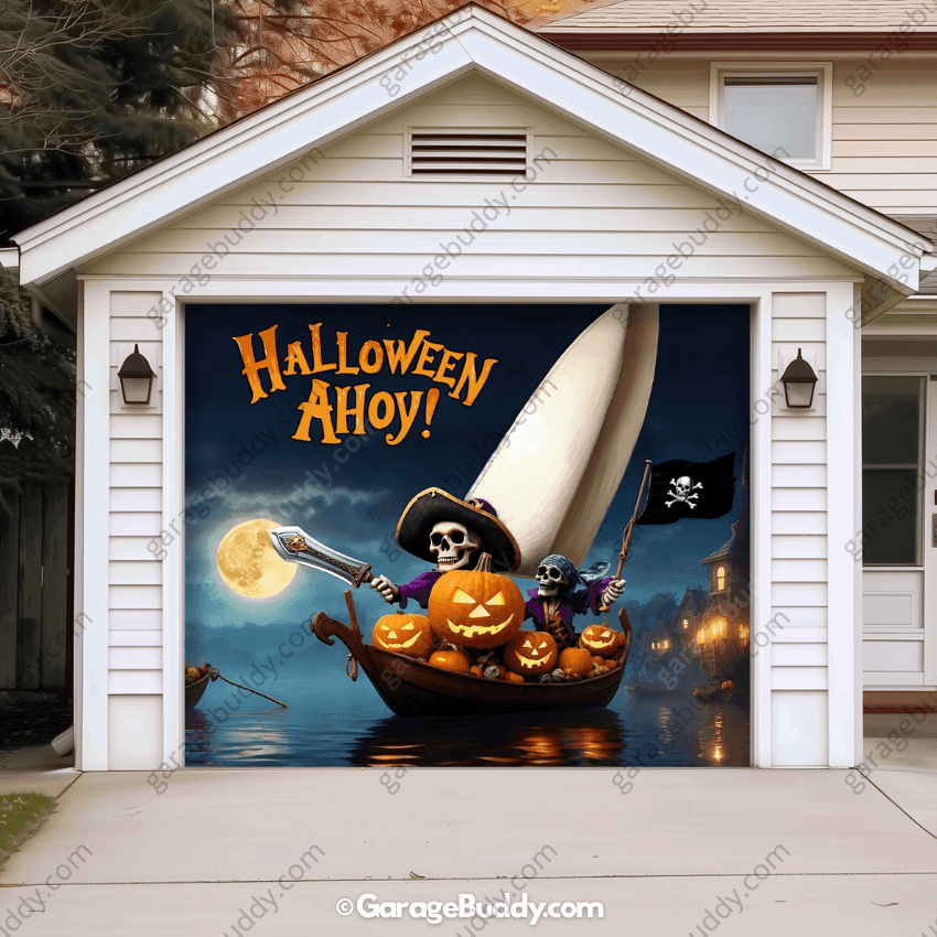 Pumpkin Pirates (Glow) | Halloween Garage Door Cover