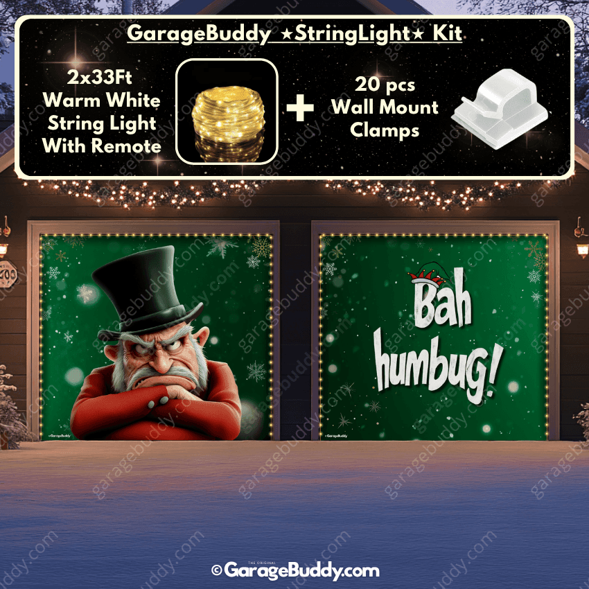 Bah Humbug | Christmas Garage Door Cover