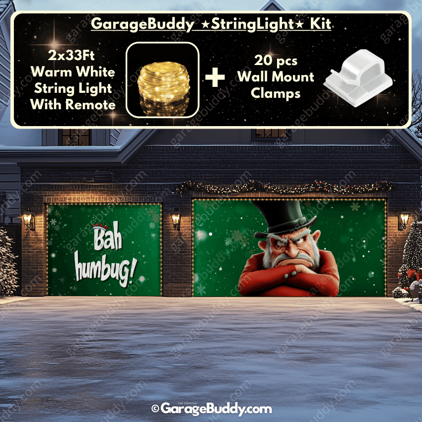 Bah Humbug | Christmas Garage Door Cover
