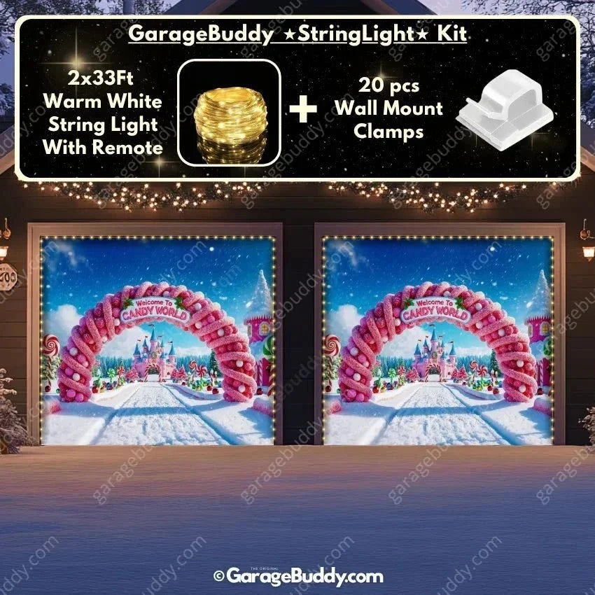 Candy World | Christmas Garage Door Cover