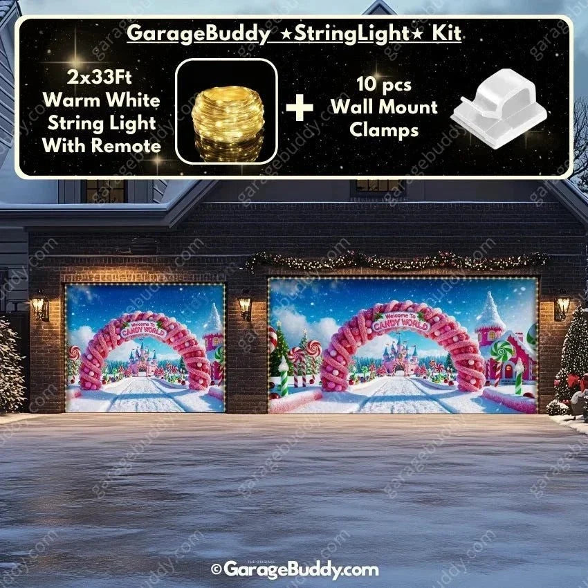 Candy World | Christmas Garage Door Cover