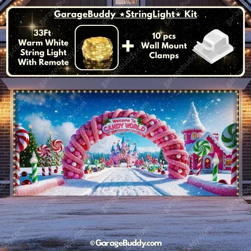 Candy World | Christmas Garage Door Cover