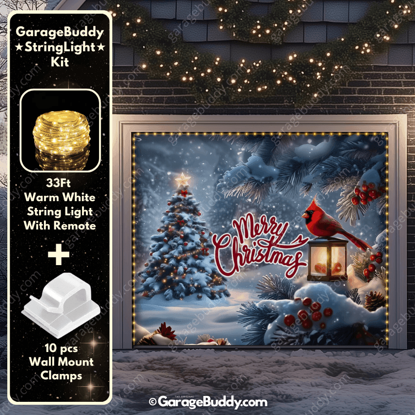 Cardinal's Christmas | Christmas Garage Door Cover