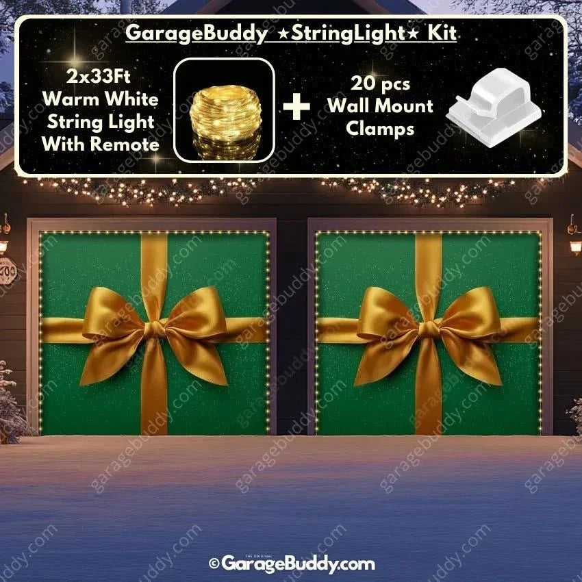 Gift Wrap (Green) | Christmas Garage Door Cover