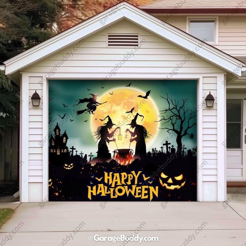 Graveyard Scene | Halloween Garage Door Cover