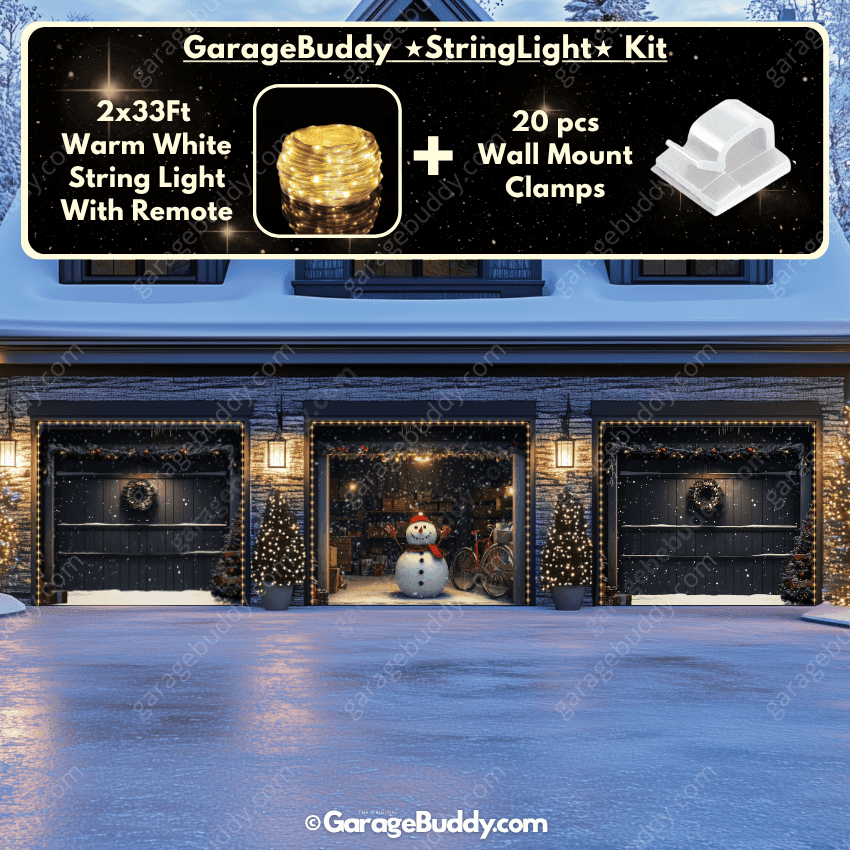 Snowy The Snowman | Christmas Garage Door Cover